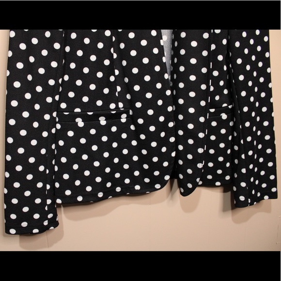 Black & White Polka Dot Blazer - Shein - Picture 8 of 11